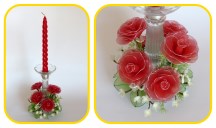 Candlestick with Roses (without candle) [ref. 248]