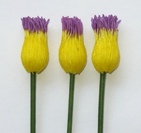Nénuphar 20mm, jaune/violet